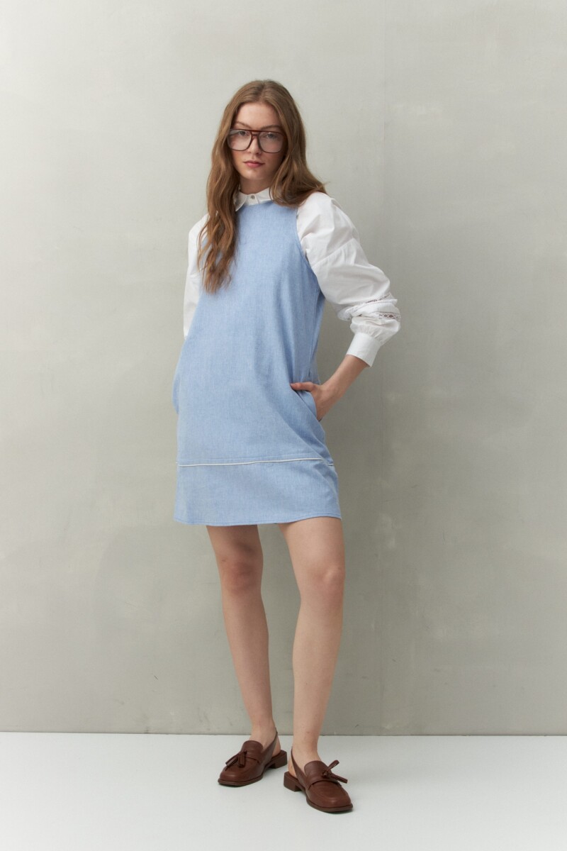 VESTIDO MARLON - Azul Melange 