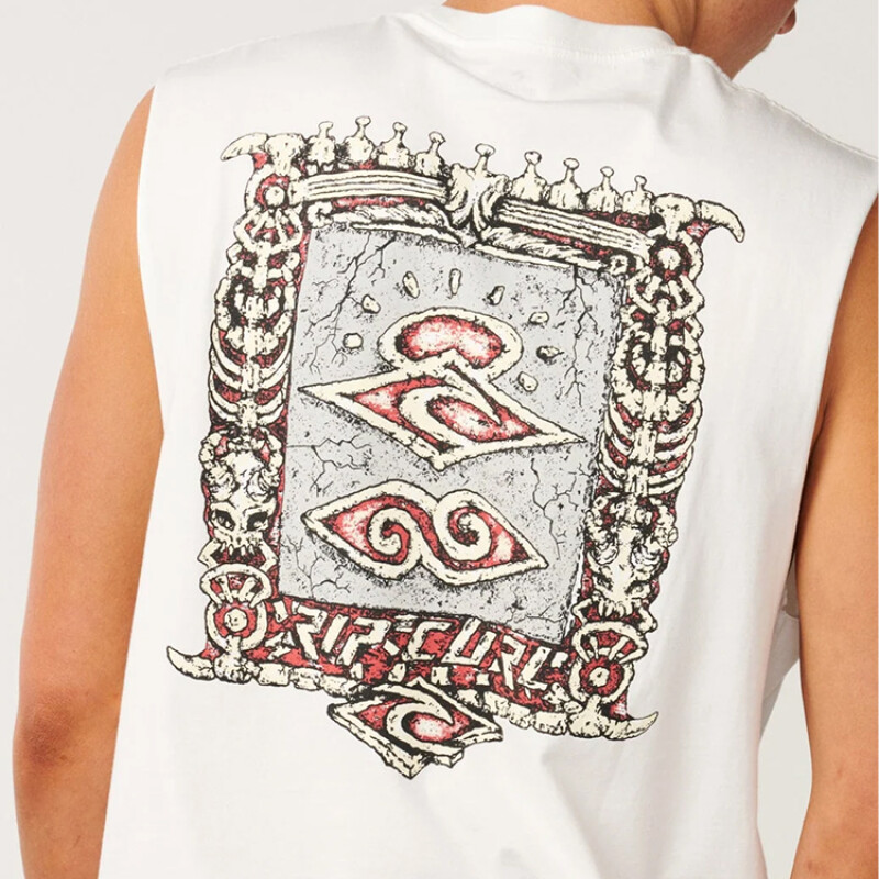 Musculosa Rip Curl Disorder Boneyards Muscle - Blanco Musculosa Rip Curl Disorder Boneyards Muscle - Blanco