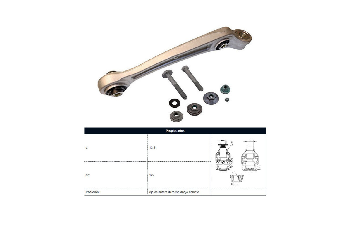 Brazo De Suspension Del Audi A4/Q5 08-17 Der Brazo De Suspension Del Audi A4/Q5 08-17 Der