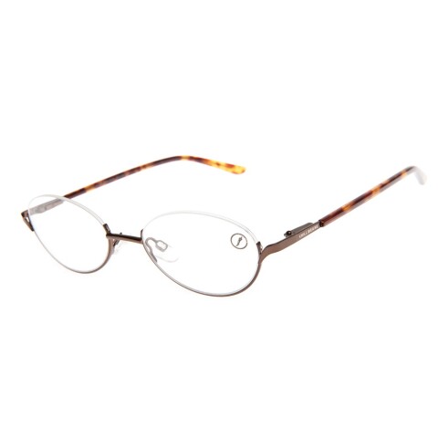 Lentes De Vista Acero Inoxidable Color Vibes Cuadrado Marrón/Marrón