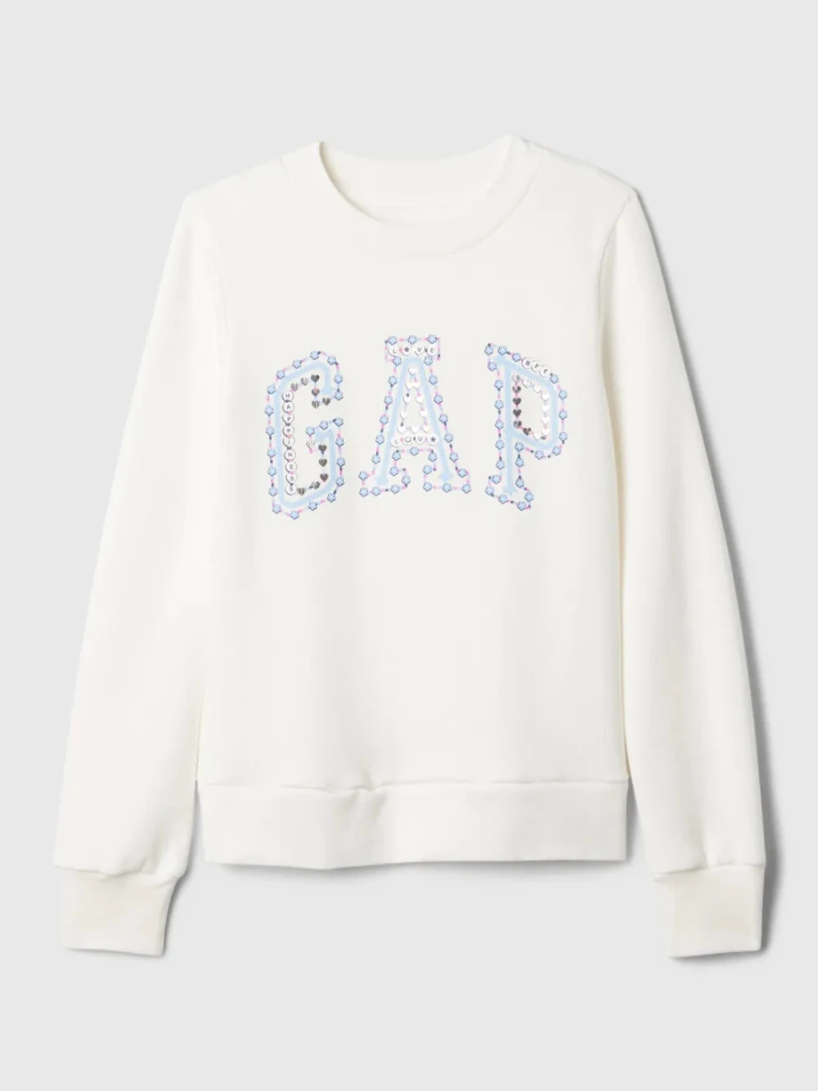 Buzo Deportivo Logo Gap Niña - New Off White 