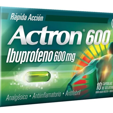 Ibuprofeno Actron Rapida Acción 600 Mg 10 Cápsulas Ibuprofeno Actron Rapida Acción 600 Mg 10 Cápsulas