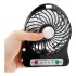 Ventilador Recargable Indicador Led 3 Velocidades Usb Color Variante Negro