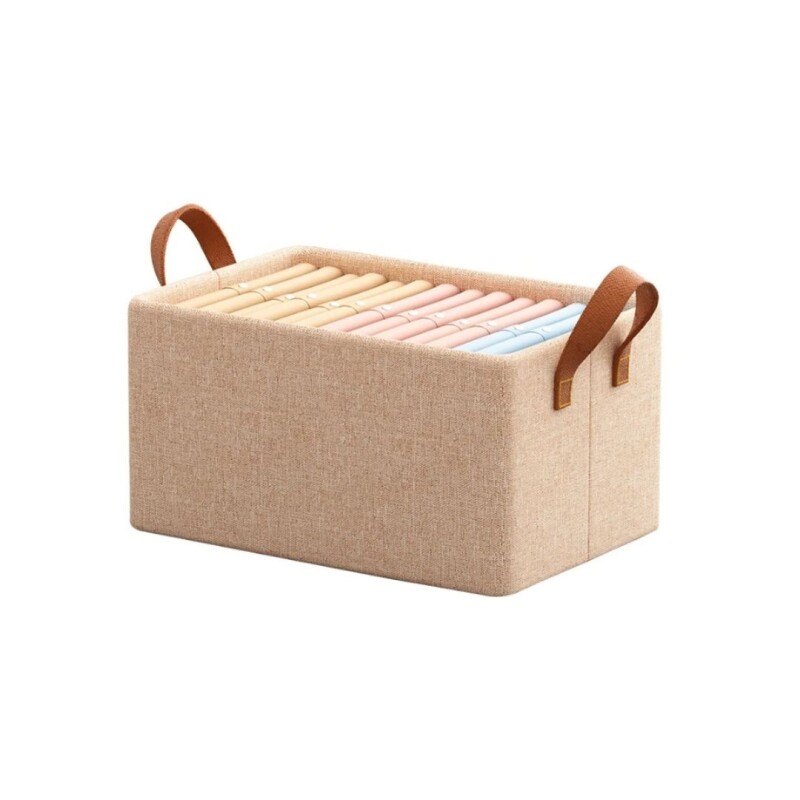 Organizador Plegable Con Estructura Metálica Almacenar Color Beige Organizador Plegable Con Estructura Metálica Almacenar Color Beige