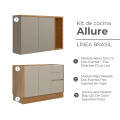 KIT COCINA AEREO Y BAJO MESADA CON ZÓCALO ALLURE Kit Cocina Aereo Y Bajo Mesada Con Zócalo Allure