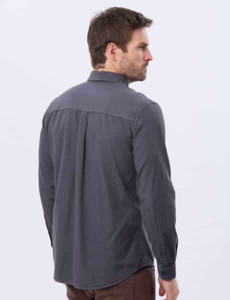 CAMISA LISA LAVADA Azul