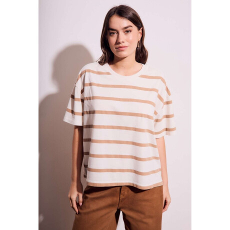 Remera Algodon Lavado Rayada Mocha Mocha