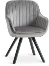 Sillón ONSEVIG 1 cuerpo terciopelo gris/negro Sillón ONSEVIG 1 cuerpo terciopelo gris/negro