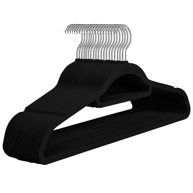 Pack de 50 Perchas de Terciopelo en color Negro Pack de 50 Perchas de Terciopelo en color Negro