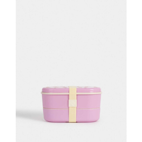 Lunchera Con Cubiertos Rosa Claro
