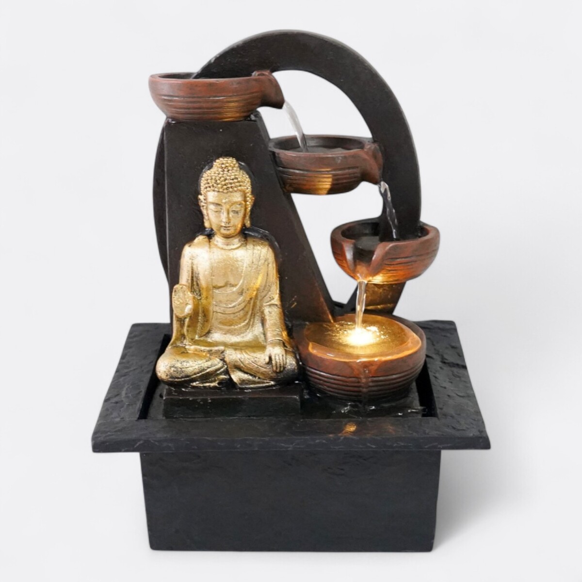 Fuente De Agua Buda Dorado 4 Caídas 