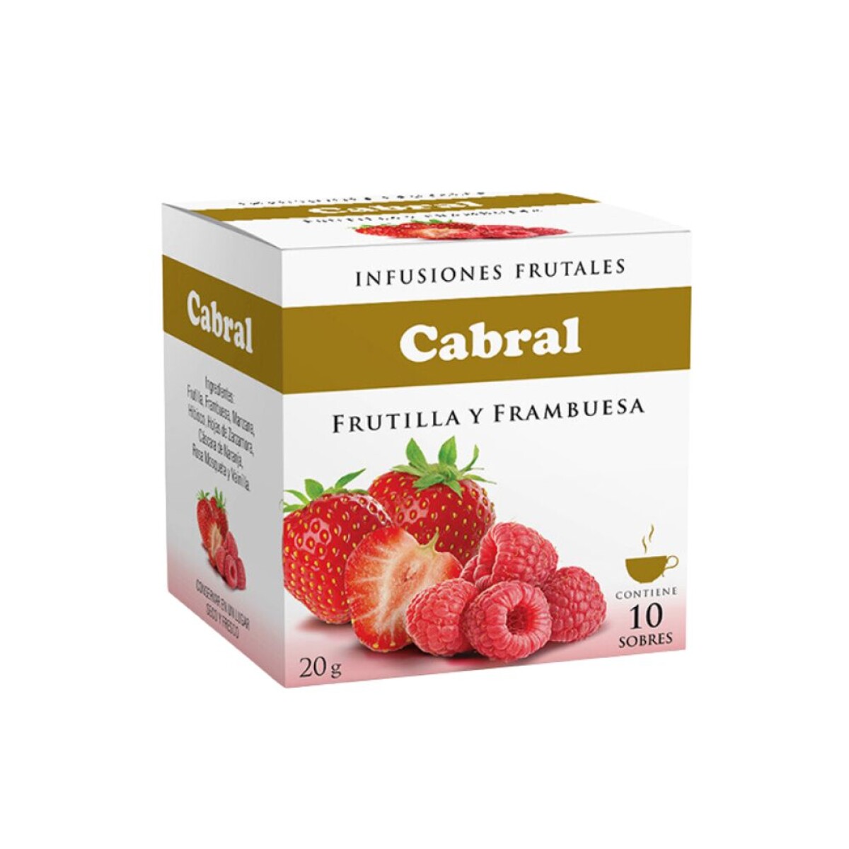 Té Frutilla y Frambuesa Cabral 10 unidades 