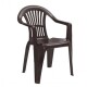 Silla Pvc Apilable CEM Marrón C/Apoya Brazos Silla Pvc Apilable CEM Marrón C/Apoya Brazos
