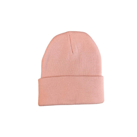 Gorro De Lana Liso Rosado