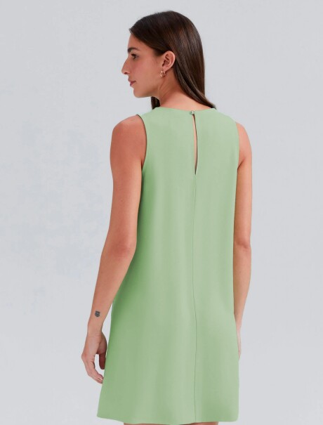 VESTIDO CORTO SIN MANGAS VERDE