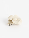 Hebillas Francesas Flores Hebilla Francesa Flor De Acrílico - Blanco Crudo