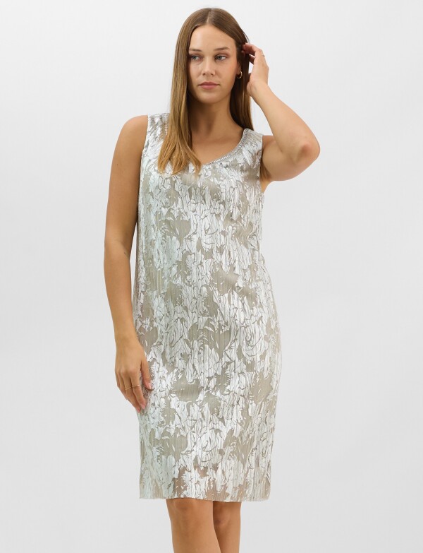 Set Vestido & Chaqueta PLATEADO/MULTI