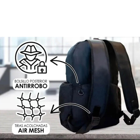 Mochila Deportiva Everlast C/ Porta Botella y Llavero Azul