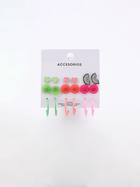CARAVANAS SET X 9 PARES MULTICOLOR