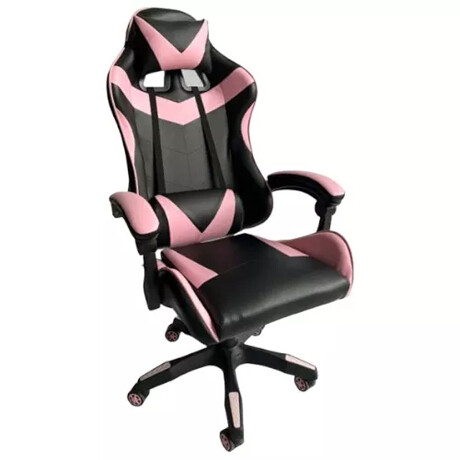 Silla gamer giratoria ROSA Y NEGRO