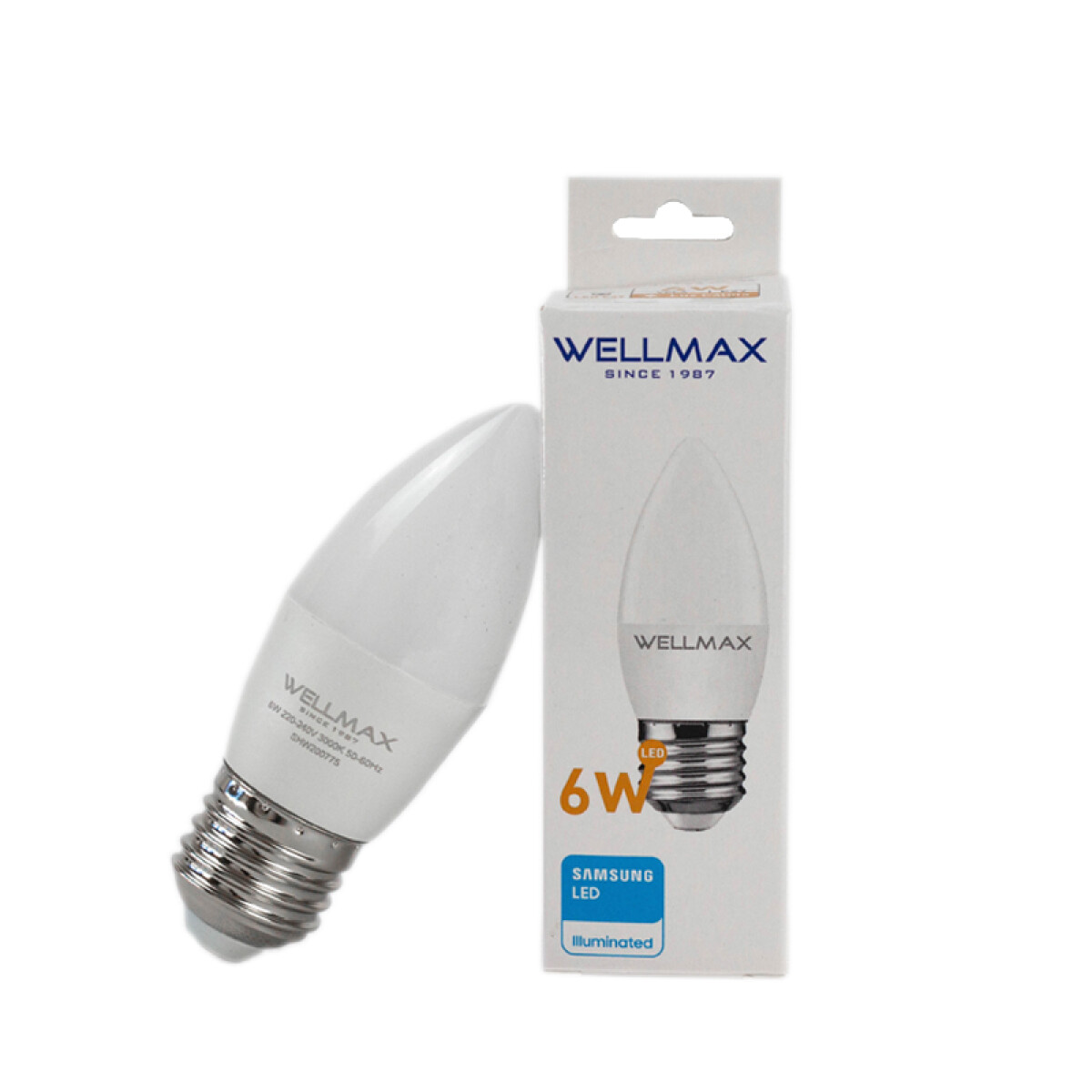 LAMPARA LED VELA 6W (EQUIVALE 45W) E27 CALIDA WELLMAX ++ - N/a 