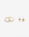 Aros Sets Strass Set De Aros Con Cubic Zirconia - Dorado