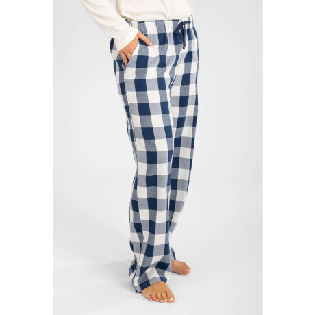 Pantalon mujer franela Azul