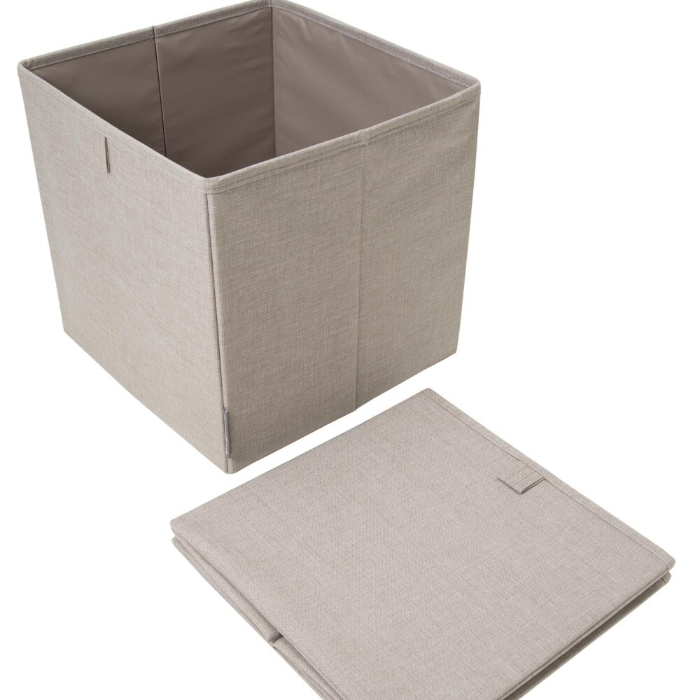 CAJA ORG PLEGABLE POLIESTER NATURAL-BEIGE CUBE