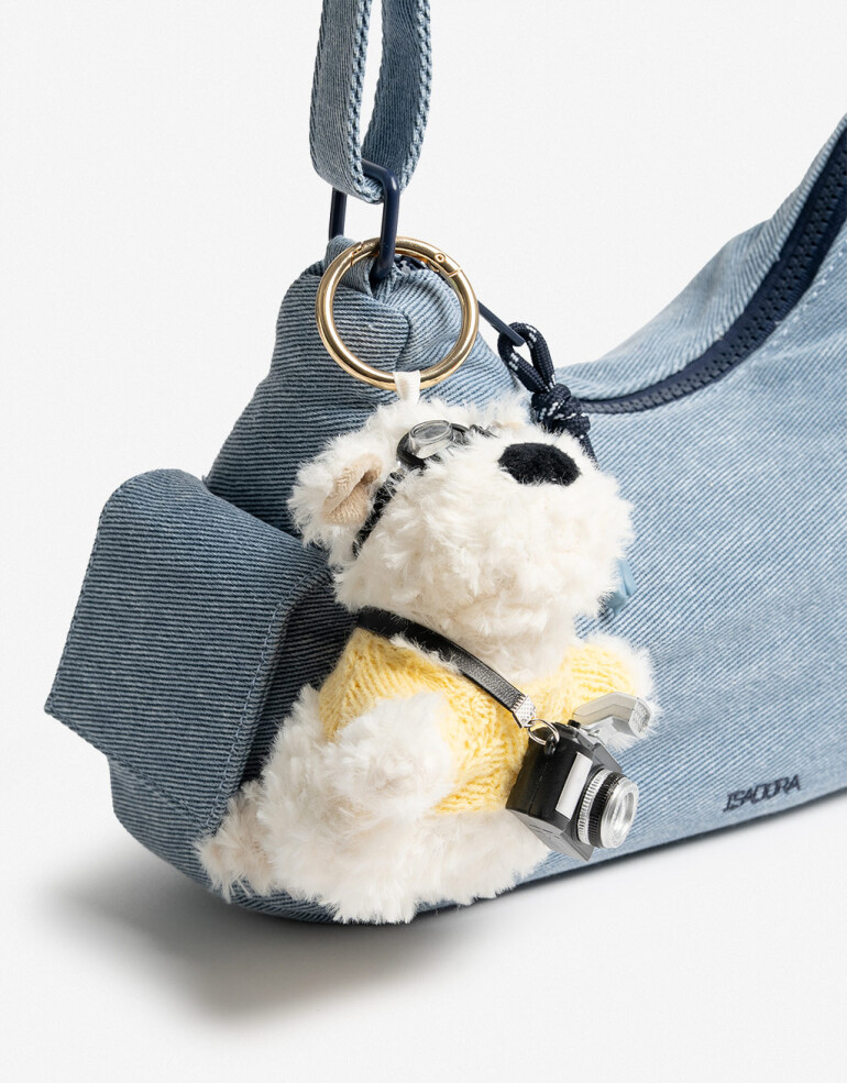 Llavero Cozy Llavero Y Bag Charm Peluche Perrito - Combinacion Multicolor