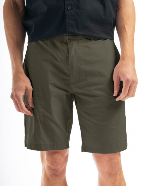 Bermuda Clasica de Algodón Miami Kaki