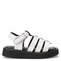 Sandalias de Niña MINI Miss Carol DUGA estilo franciscana Blanco Hueso