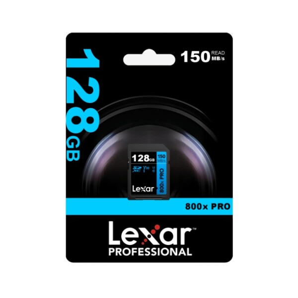 Memoria Sdxc Lexar 800x Pro 128gb Blue Series TARJETA SD LEXAR PRO 800X 128GB BLUE