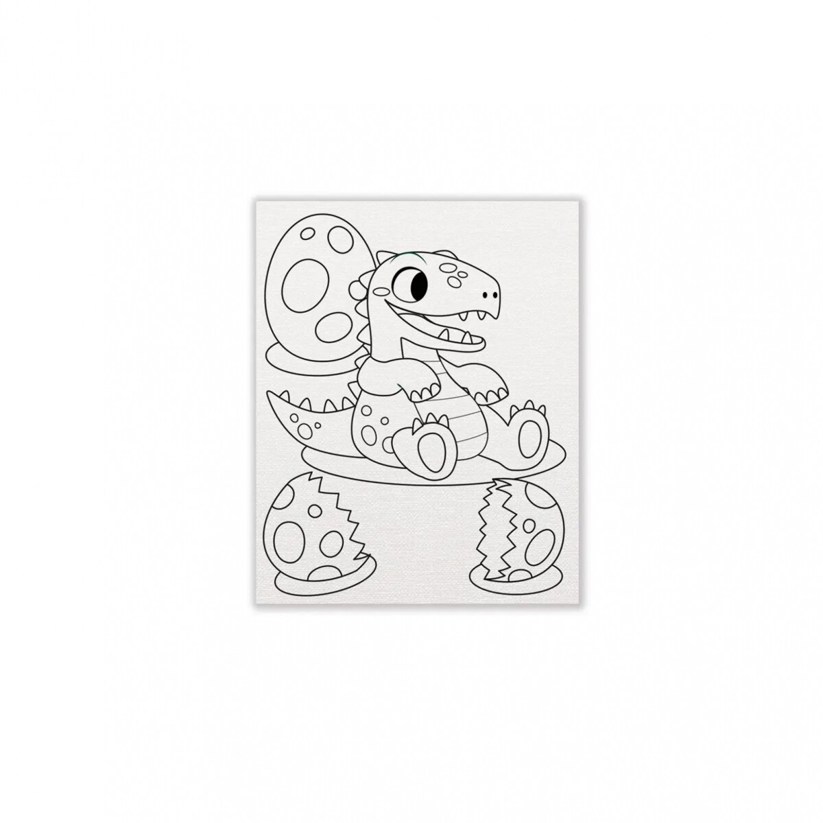Bastidor con Diseño para Colorear - Dino 