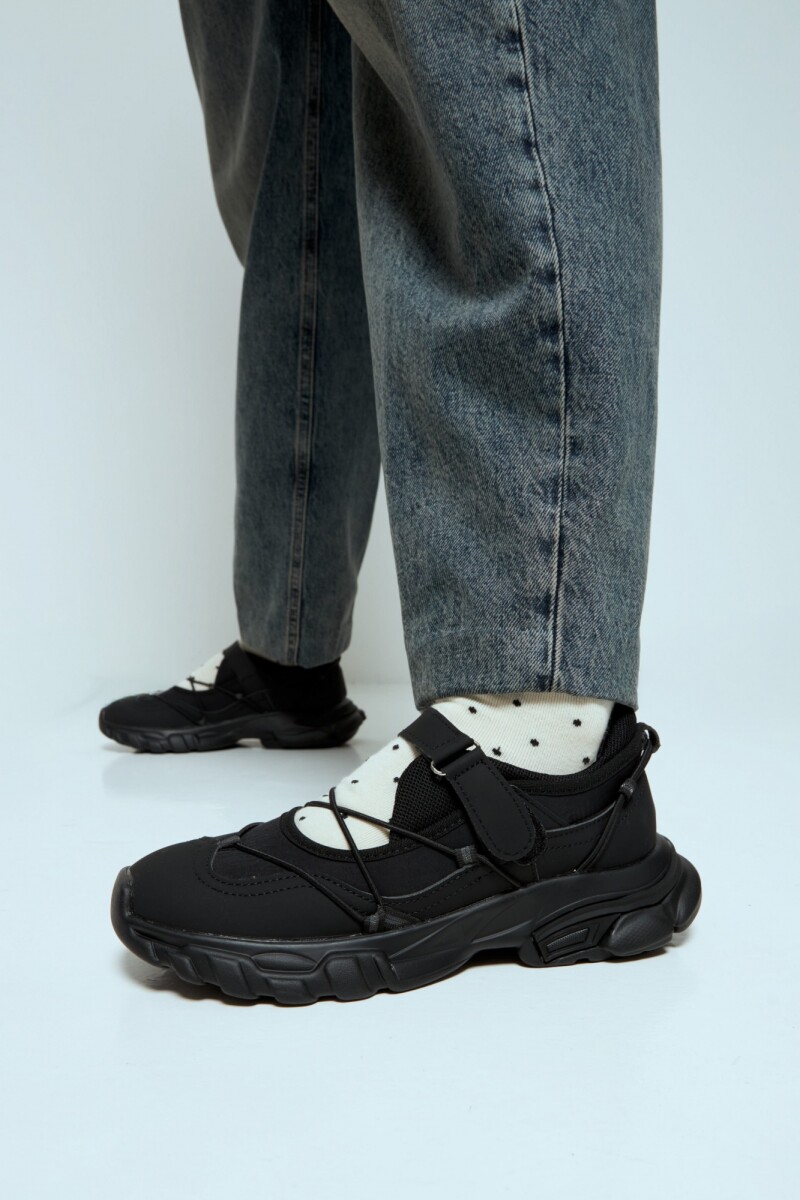 Zapatillas tipo ballerina negro