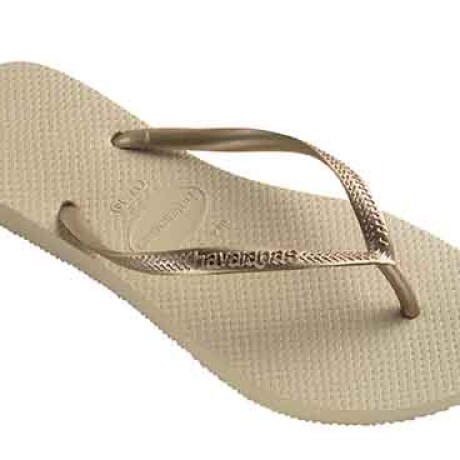 Sandalias de Mujer Havaianas SLIM Beige Arena - Dorado