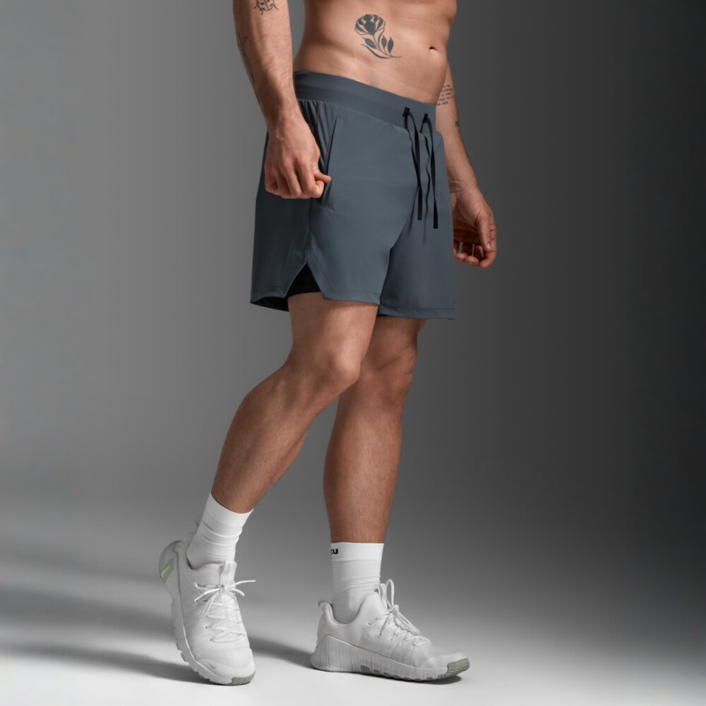 Short Training Motion 2-in-1 5 Inch Short Hombre Turbulence/black