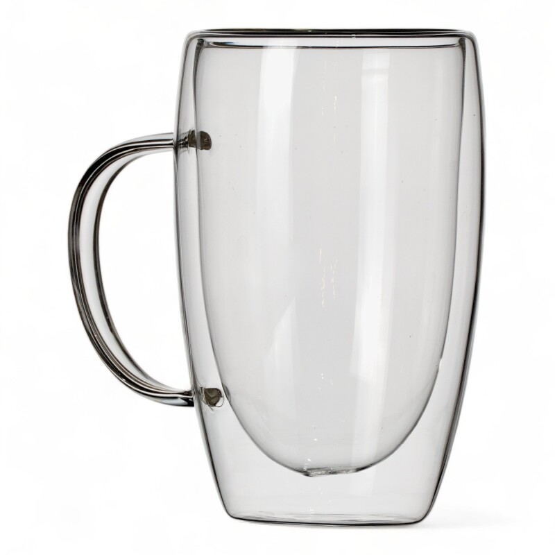 Taza Doble Pared Borosilicato 450ml Sin Color