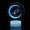 Lámpara Decorativa 3D Multicolor Táctil Sol Luna Y Estrellas