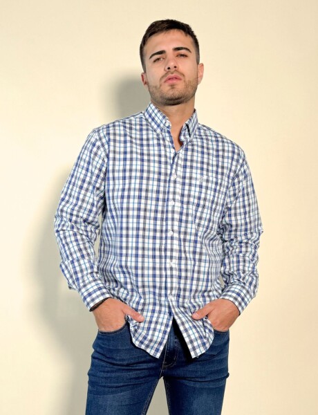Camisa a cuadros Zeus Azul