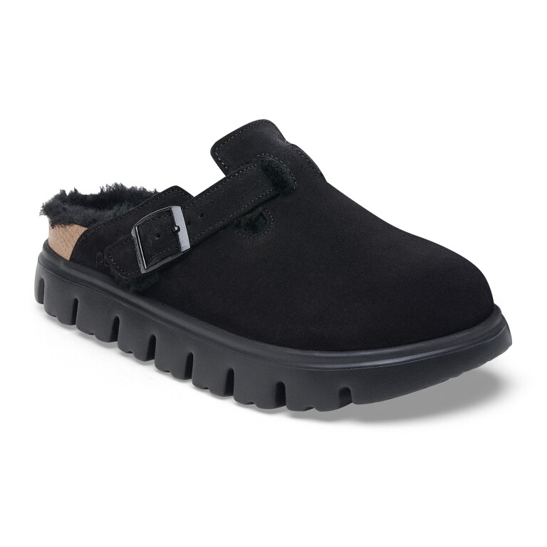 Zueco Boston Chunky Shearling LEVE - Estrecho Black