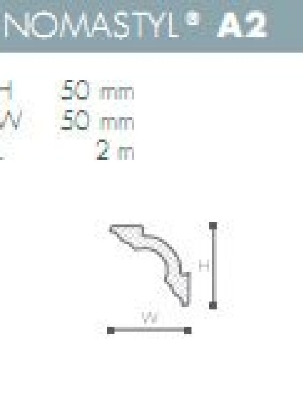 MOLDURA POLIESTIRENO NOMASTYL- A2 - 2 mts - N/A