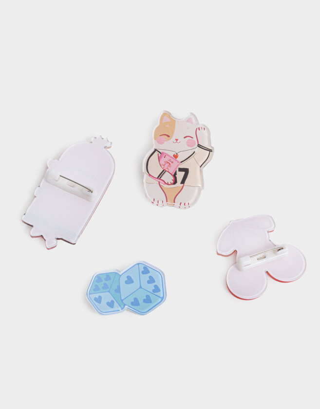 Pin Set De Pines Acrílicos - Combinacion Multicolor