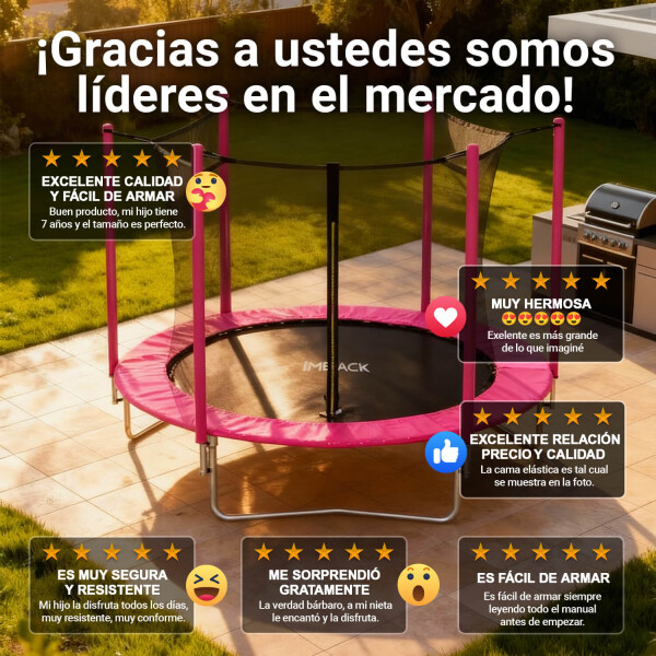 Cama Elastica 2.44 M Trampolin Saltarin Niños Adultos Grande Con Red Proteccion Imback Cama Elastica 2.44 M Trampolin Saltarin Niños Adultos Grande Con Red Proteccion Imback