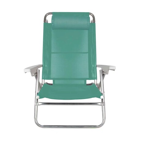 Reposera Silla c/Almohada 6 Posiciones Aluminio Mor Summer Verde Claro