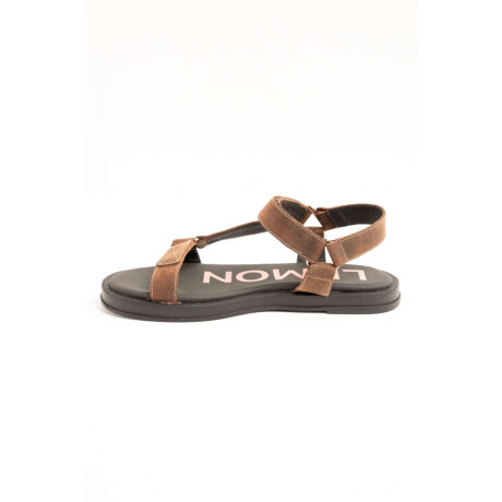 Sandalias Regulables Cuero Chocolate