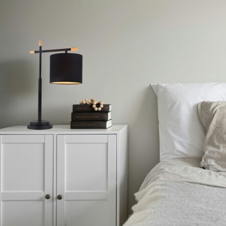 Portátil nórdica tela negra, portalámparas E27 62CM Portátil nórdica tela negra, portalámparas E27 62CM