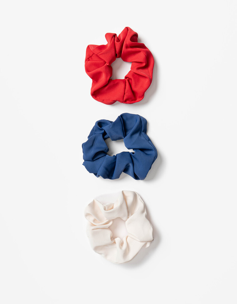 Skunzies Lisas Set De Scrunchies College - Combinacion Tricolor