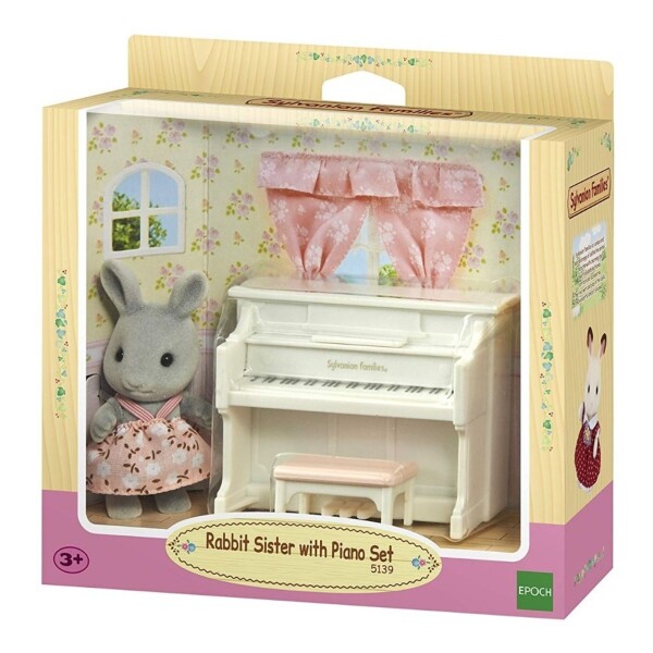 Sylvanian Families Conejo Hermana Con Piano Infantil Sylvanian Families Conejo Hermana Con Piano Infantil