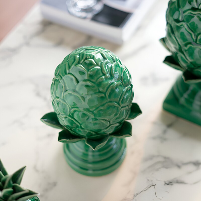 PIÑA GRANDE DECORATIVA 16x16x24CM CERAMICA VERDE PIÑA GRANDE DECORATIVA 16x16x24CM CERAMICA VERDE