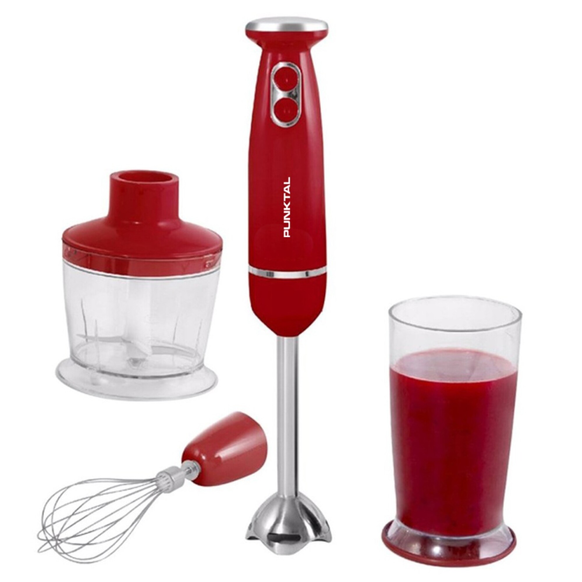 Batidora Mixer Vertical 3 En 1punktal Pk ma 496 ROJO Dimm